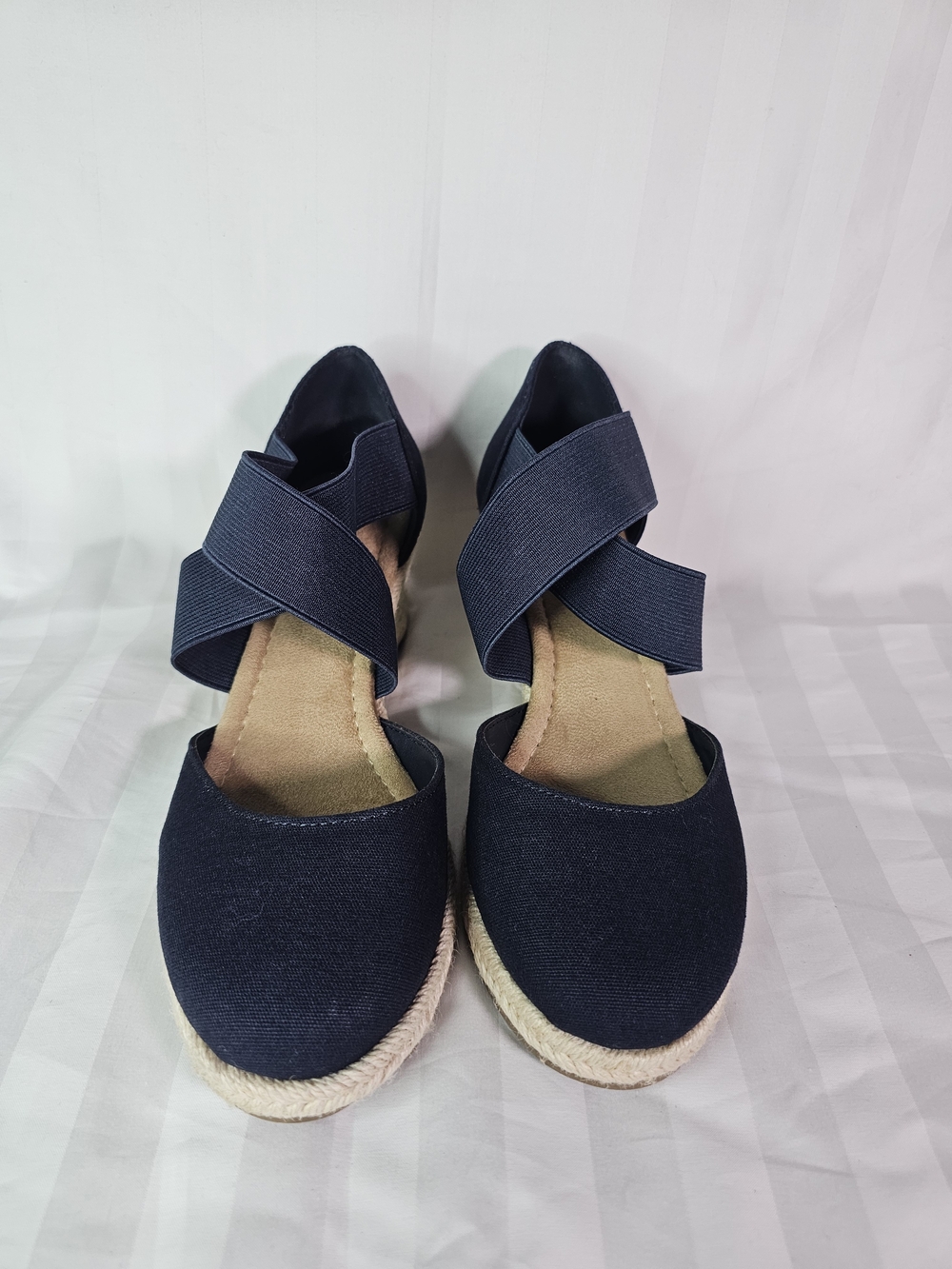 St. John's Bay Navy Crisscross Espadrille Wedge